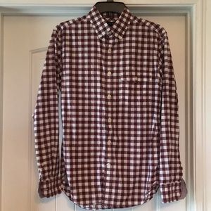 Banana Republic Check Oxford Shirt 14-14 1/2 S